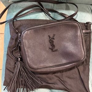 Black Leather Crossbody Bag